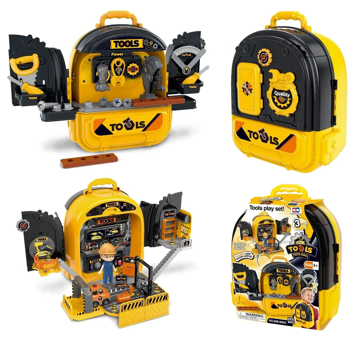 Tools 3 In 1 Kids Toy Backpack