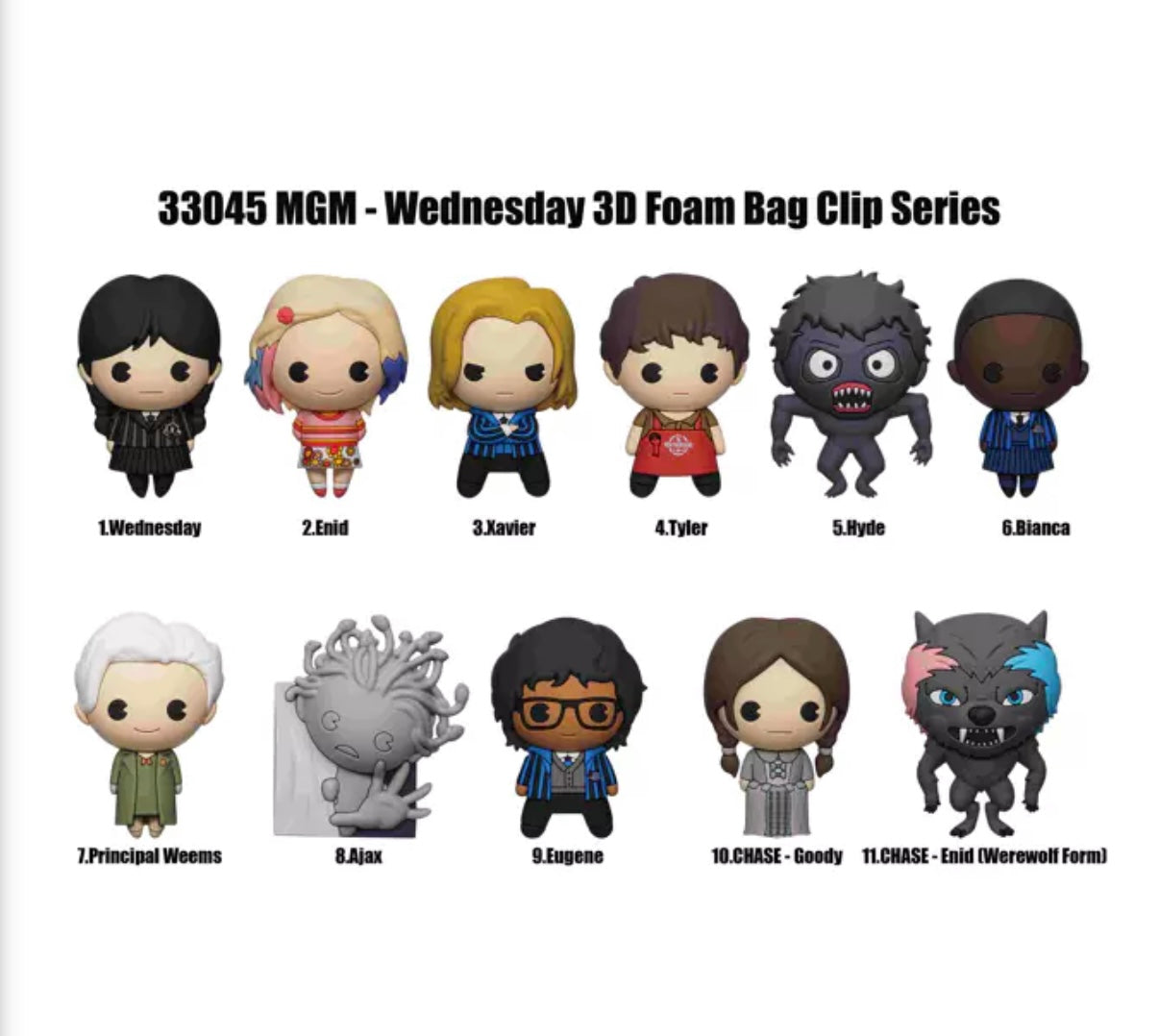 Wednesday blind bag Series 1 Bag Clips
