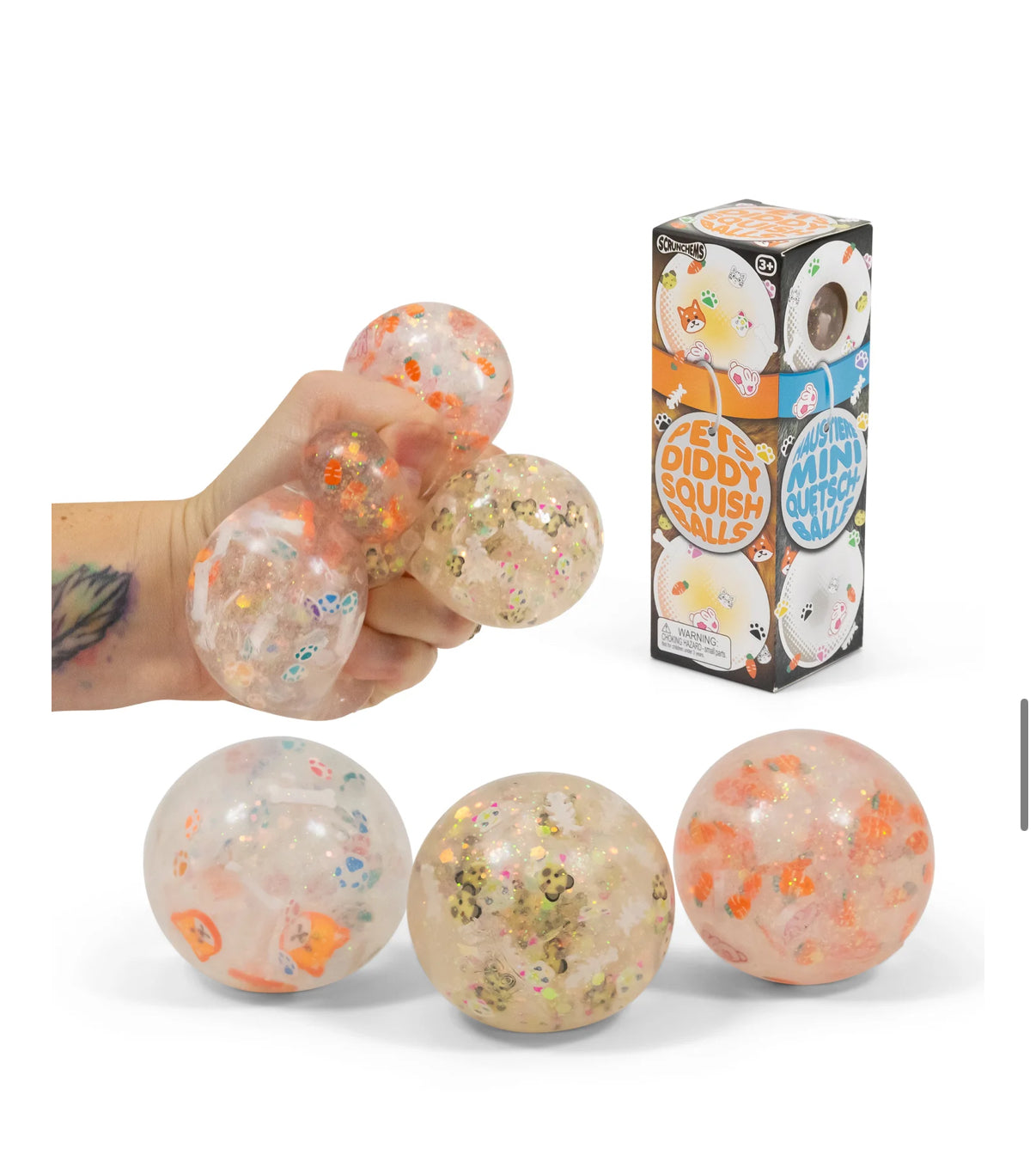 SCRUNCHEMS Pets diddy squish balls 3pk