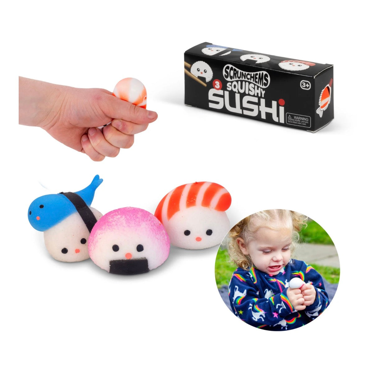 SCRUNCHEMS SQUISHY SUSHI 3 pack