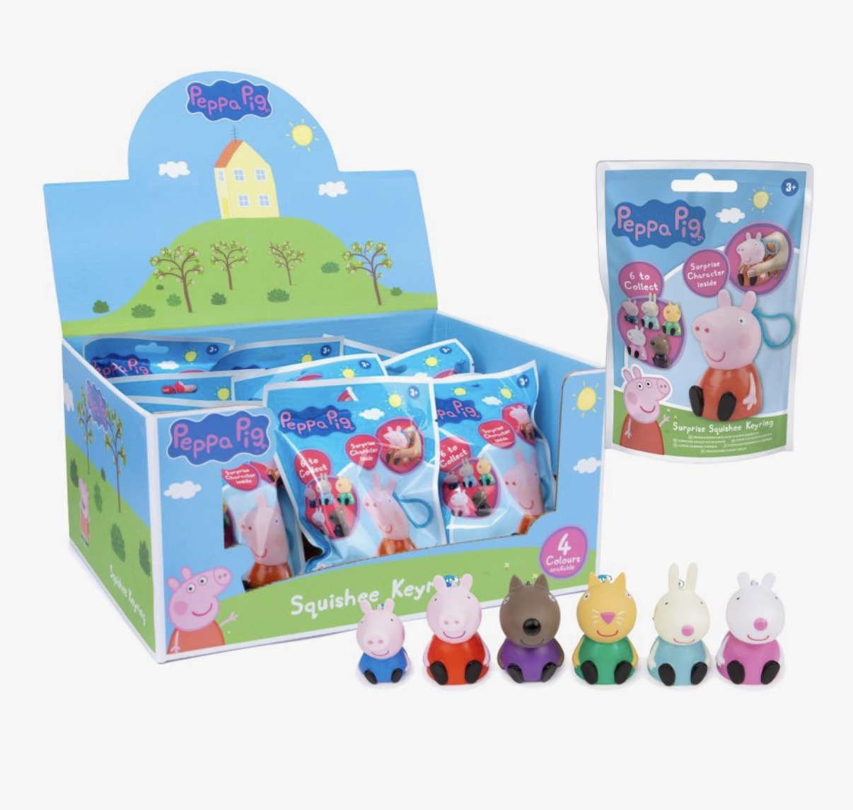 Peppa pig mystery squishy keychain *buy one get one free*