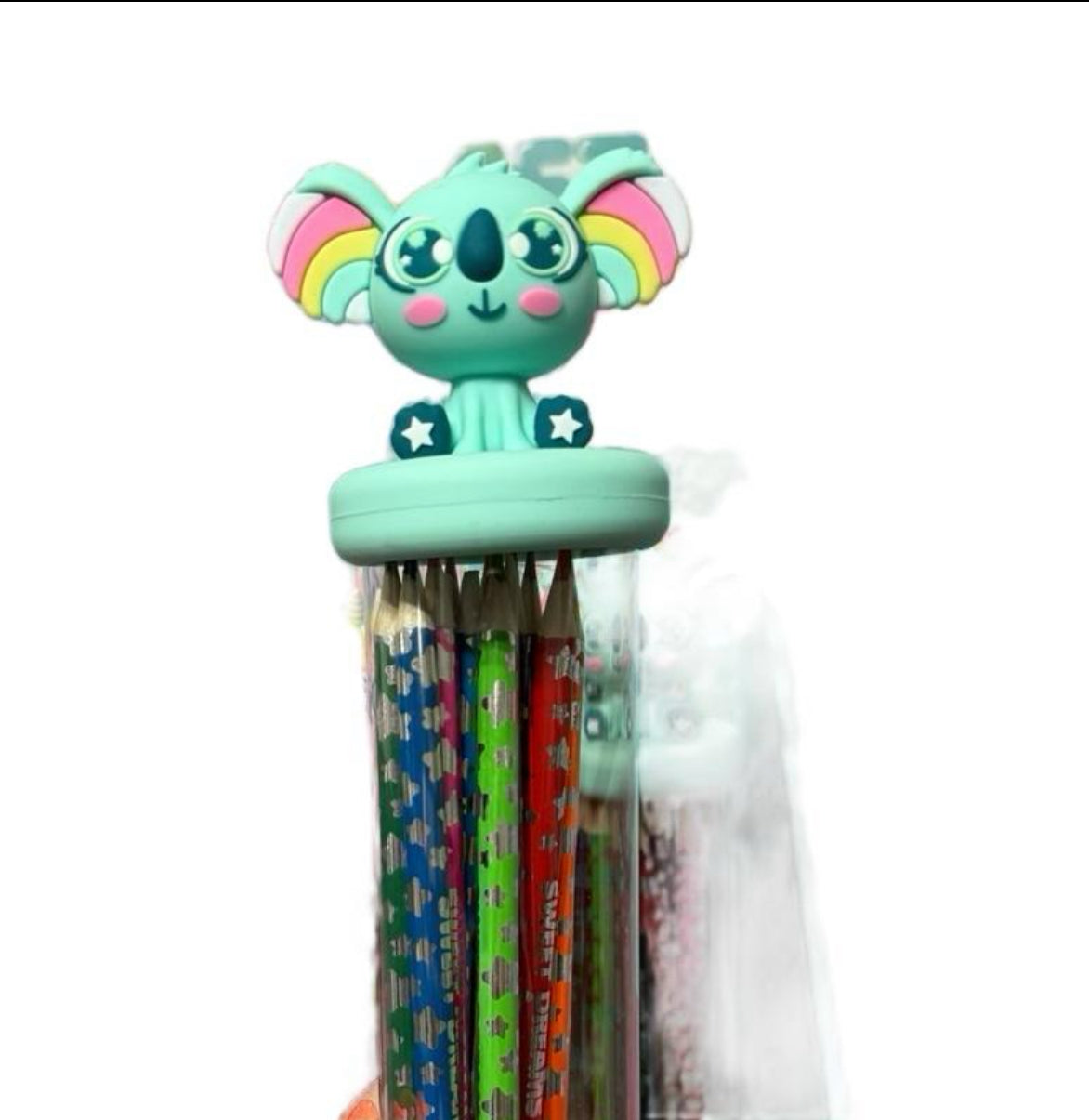 Sweet Dream and friends pencil pot and pencil crayons