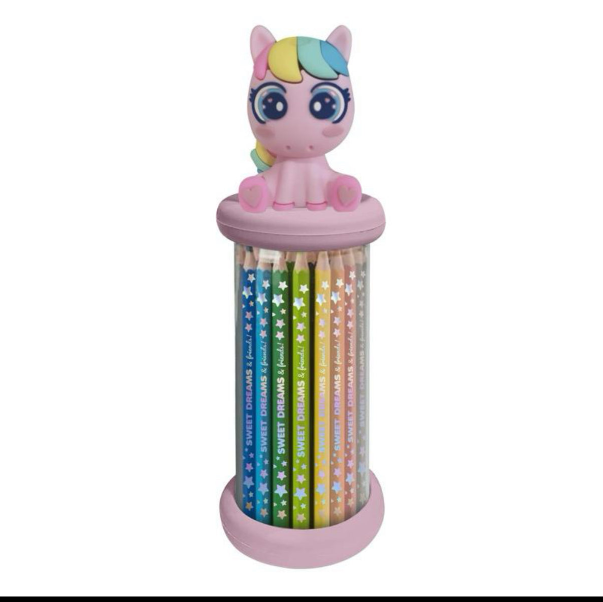 Sweet Dream and friends pencil pot and pencil crayons