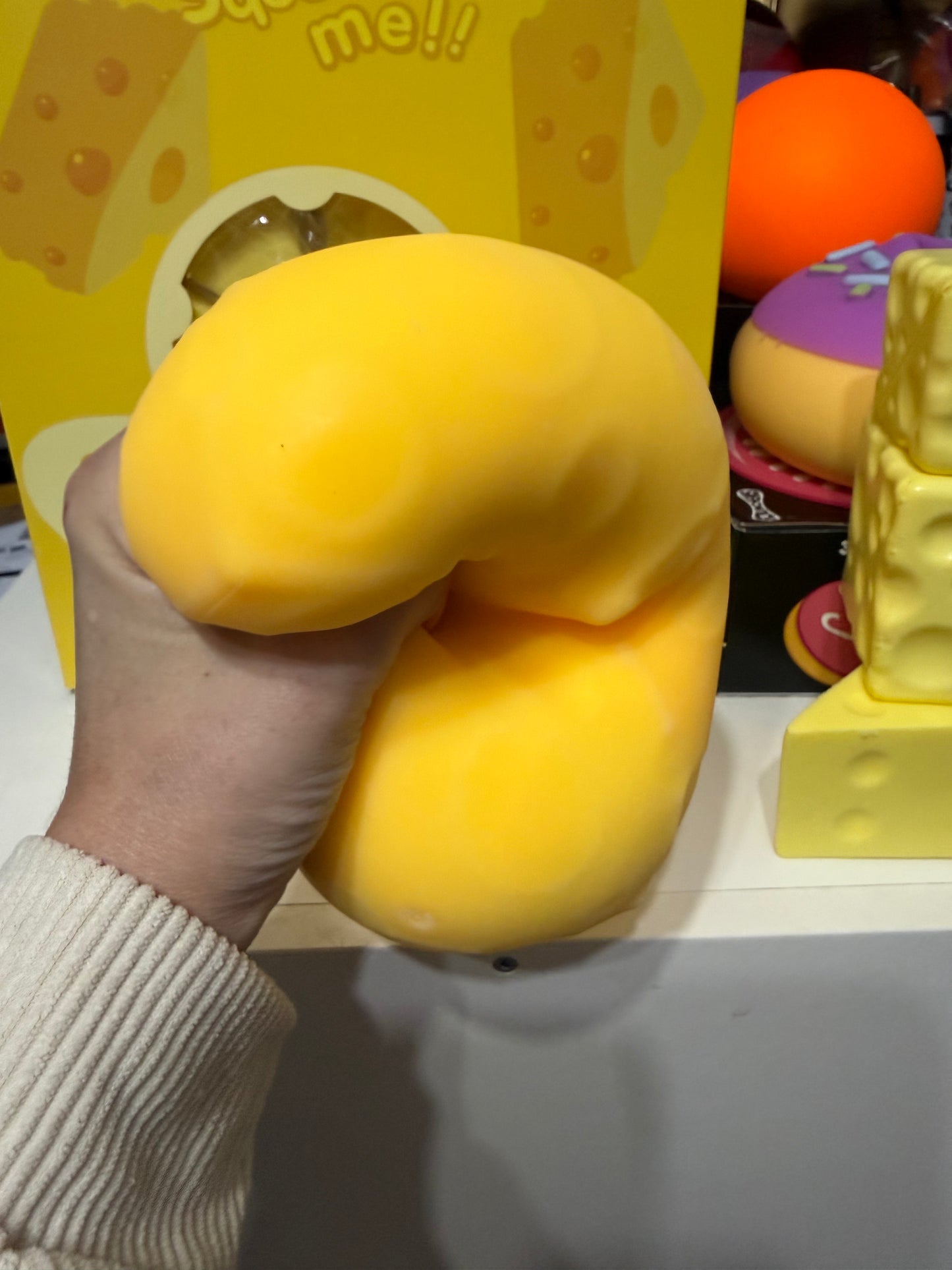 Large Foam Filled squishy Cheese