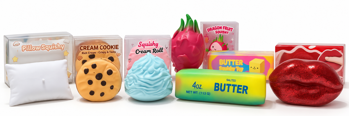 Viral squishy bundle crunchy and Vaseline filled 6 items