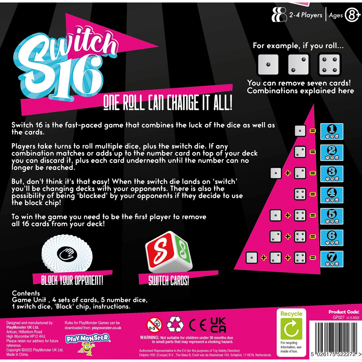 Switch 16 card game