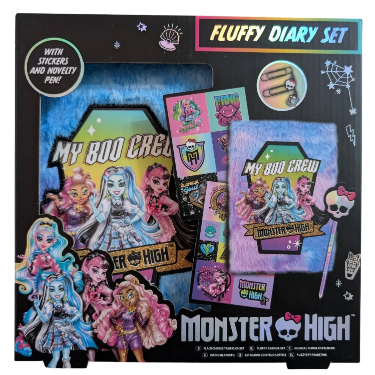 Monster high fluffy diary set