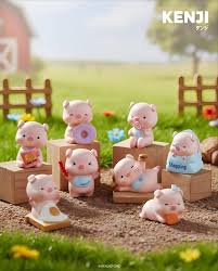 Kenji Tomi Playful Pig Figurine