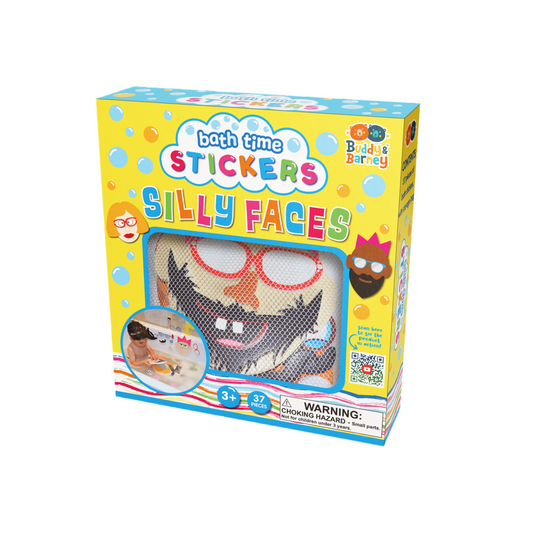 Silly face bath time stickers