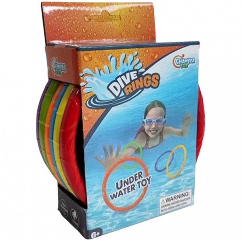 6Pcs Flexible Diving Rings | Sinking Pool Toys for Underwater Fun