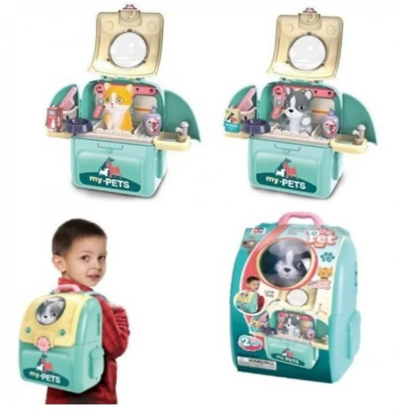 My Pets Pink and blue Cat Backpack