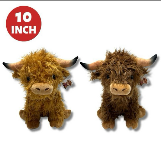 10 inch HETTY and HAMISH highland cow plushies