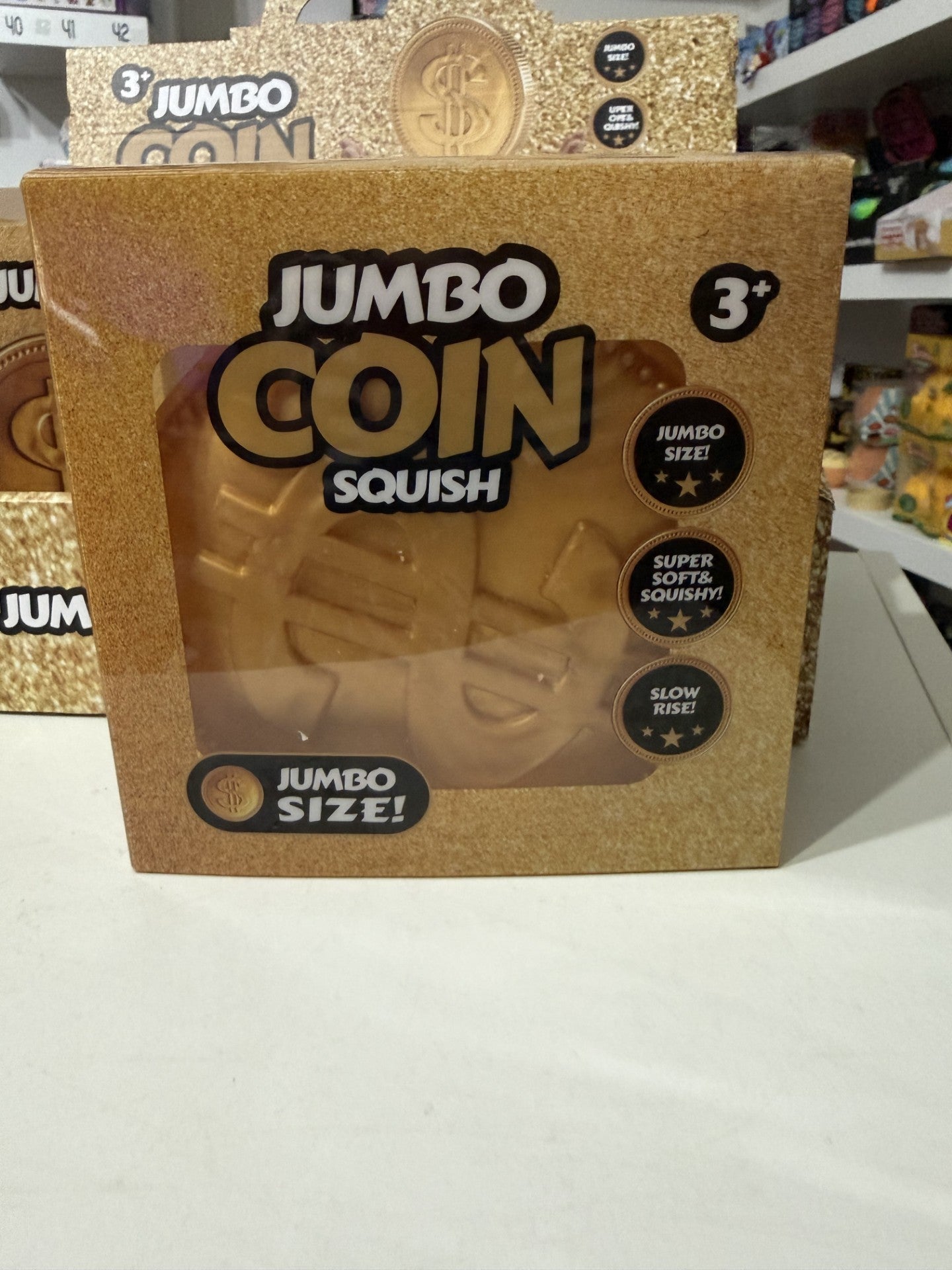 Jumbo gold coin squishy foam filled