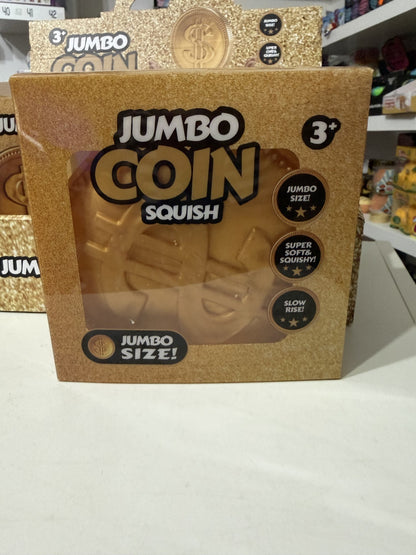 Jumbo gold coin squishy foam filled