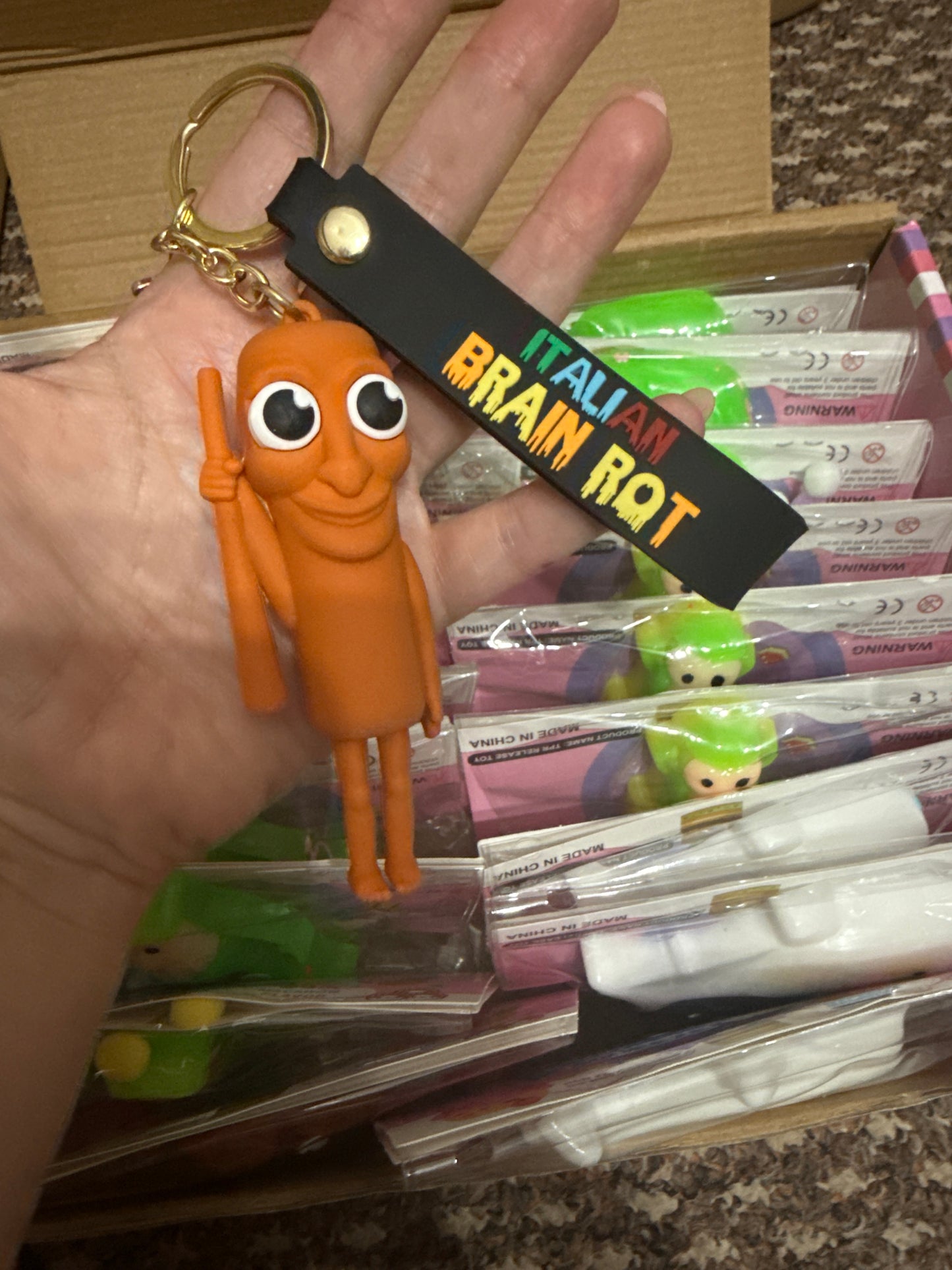 Brain rot keychains