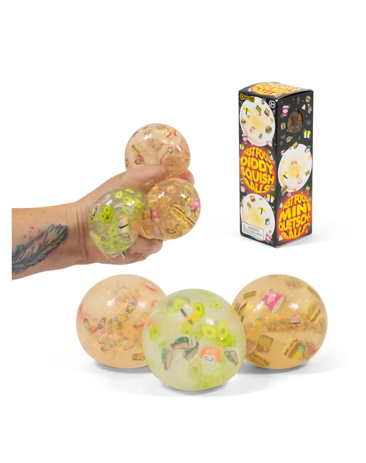 SCRUNCHEMS fast food diddy squish ball 3pk