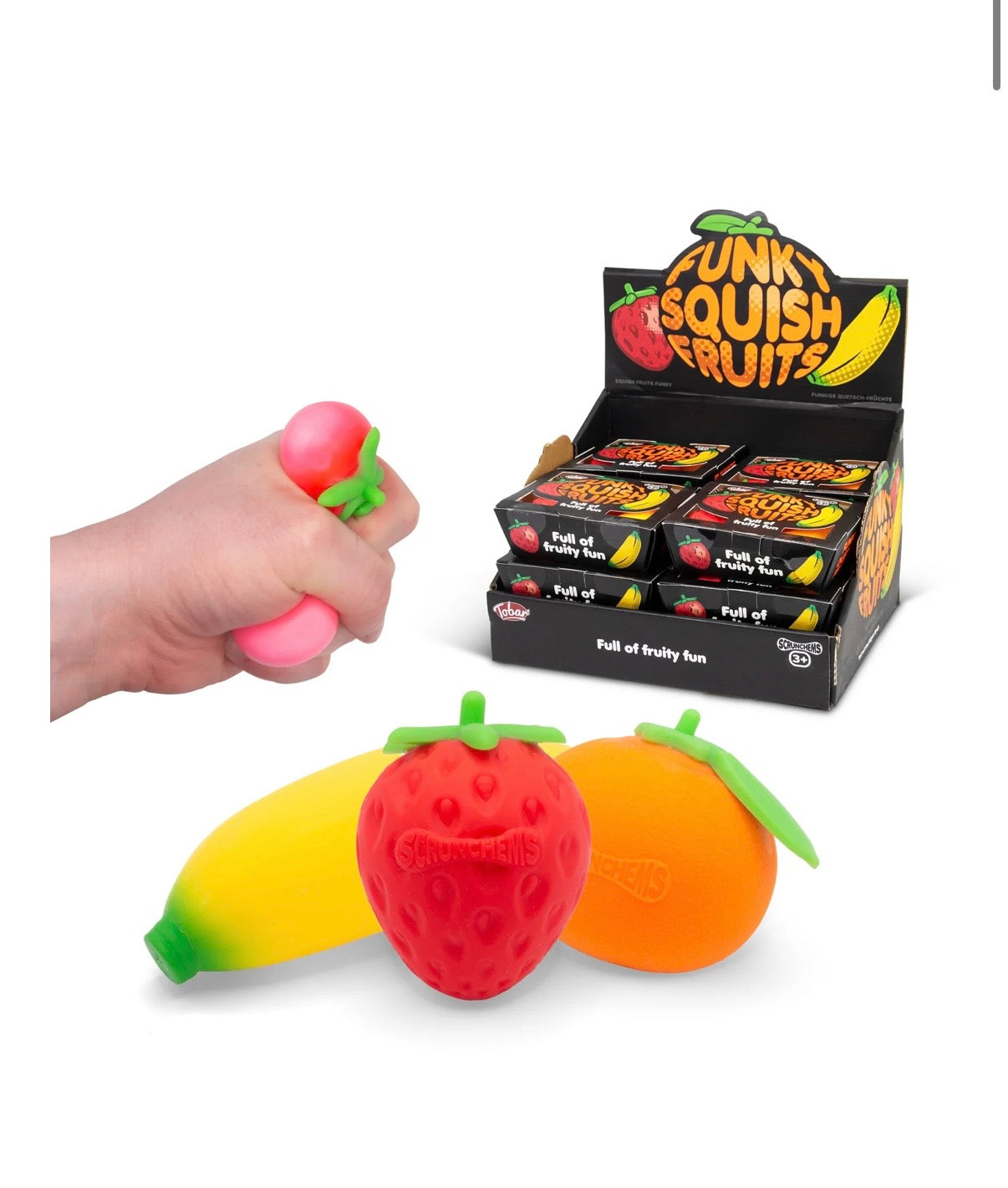 SCRUNCHEMS funky squish fruit 3pk