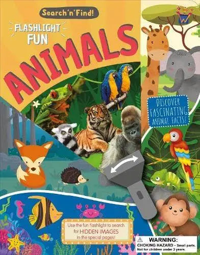 Find and search Flash light fun animals interactive book