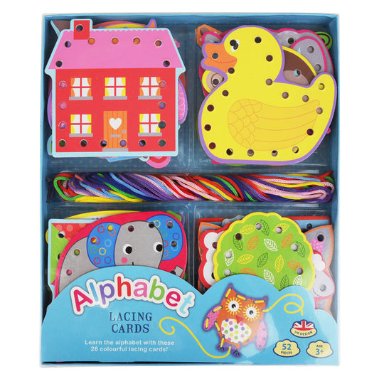 26 Alphabet lacing cards set