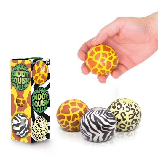 SCRUNCHEMS safari diddy squish balls 3pk