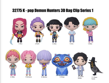 K-Pop Demon Hunters Series 1 mystery Bag Clips