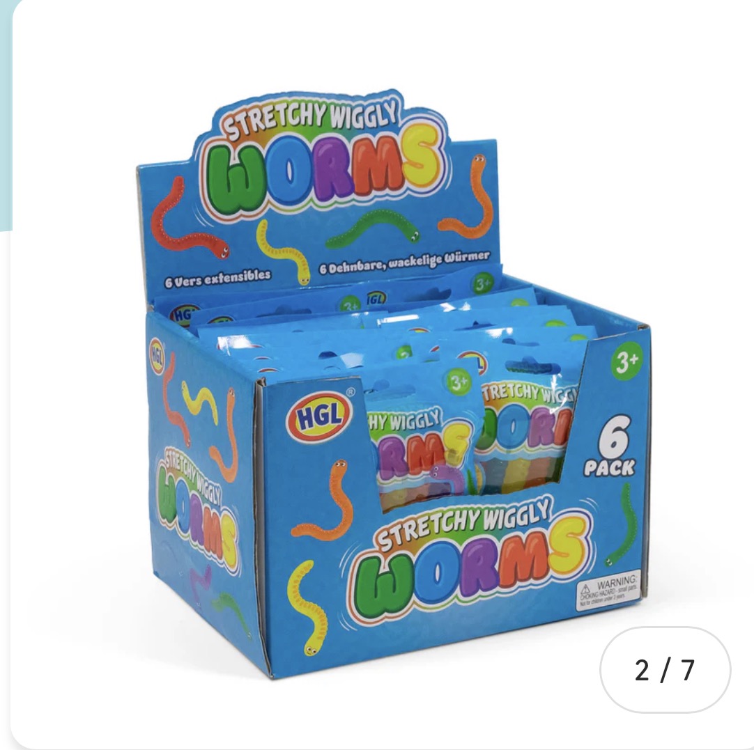 Wiggly worm 6 pack