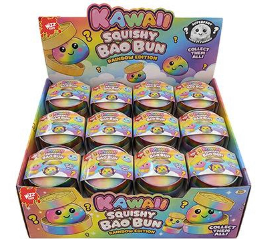 Kawaii squishy rainbow sugar Bao bun dumplings 5.5cm