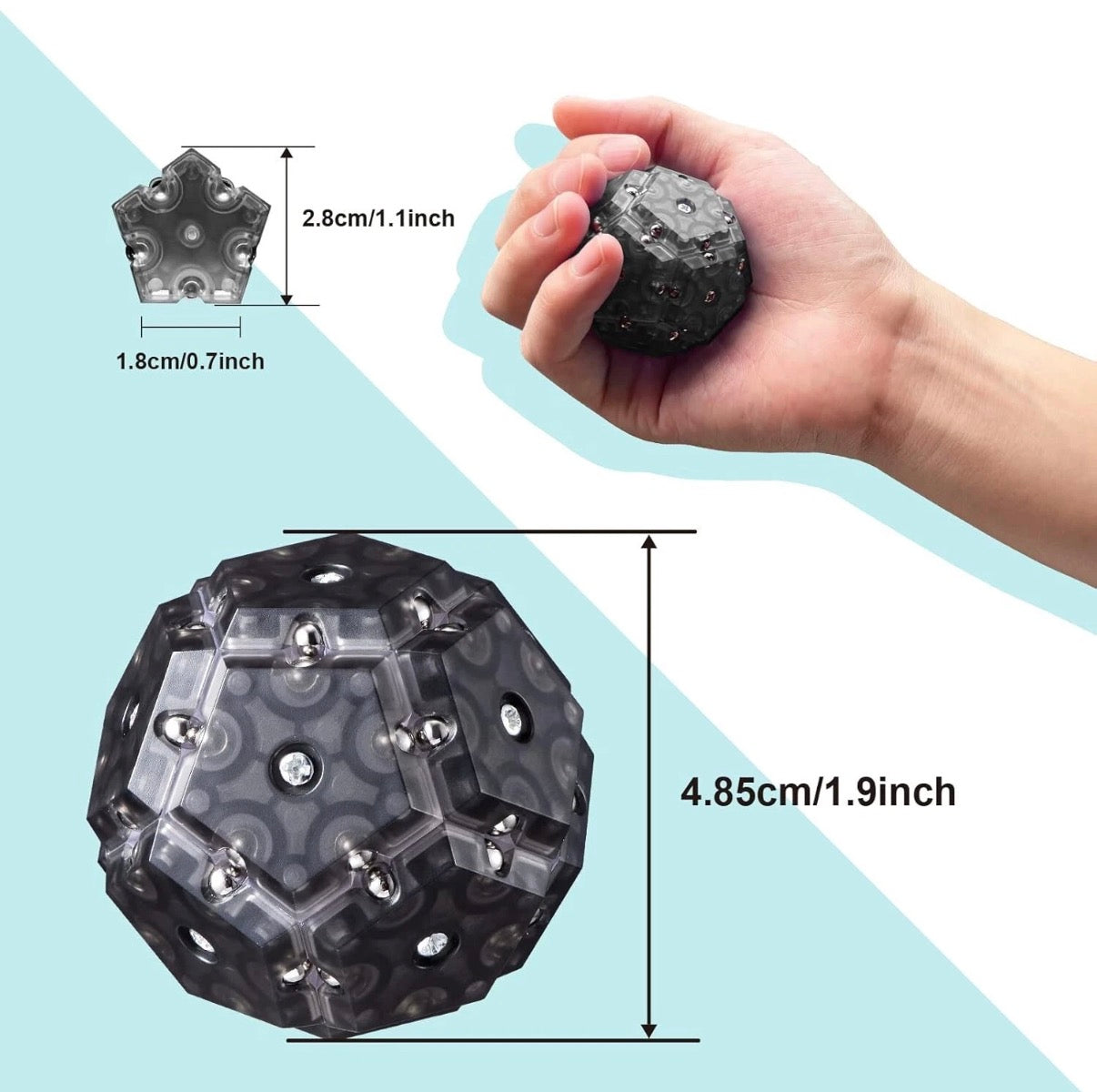 Magnetic fidget sphere