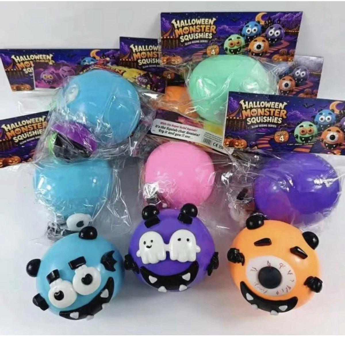 Halloween Monster Face Squishies