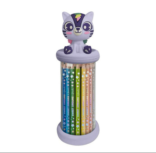 Sweet Dream and friends pencil pot and pencil crayons
