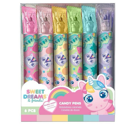 6 pack of Candy scented duel Pens