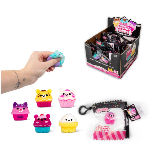 SCRUNCHEMS squishy buddies cupcake keyring