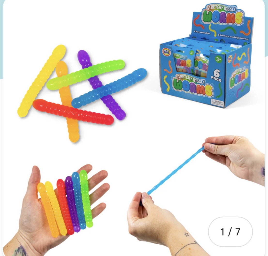 Wiggly worm 6 pack