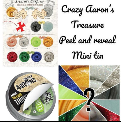 Crazy Aaron’s treasure peel and reveal mini Tin