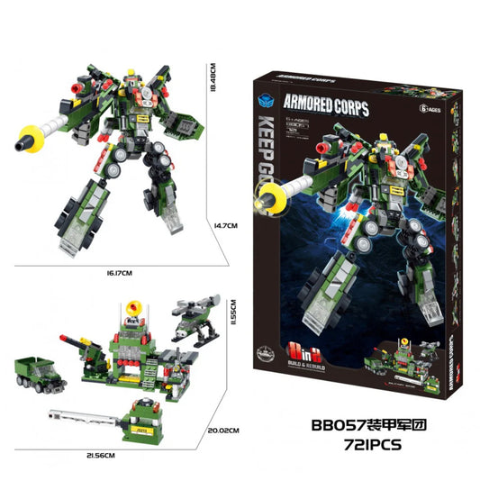 Robot Armable 8 in 1 - Vehicles Transformers (721 pcs) building bricks