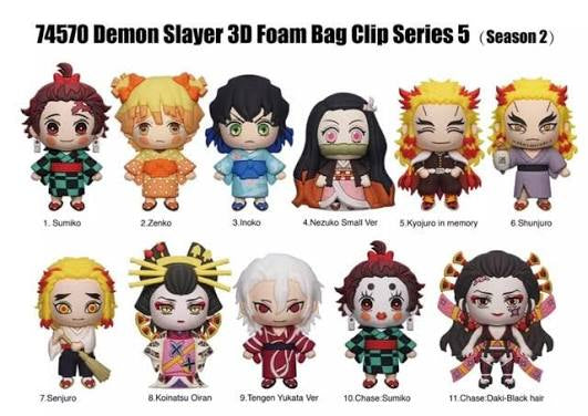 Demon slayer series 5 bag clips mystery bag