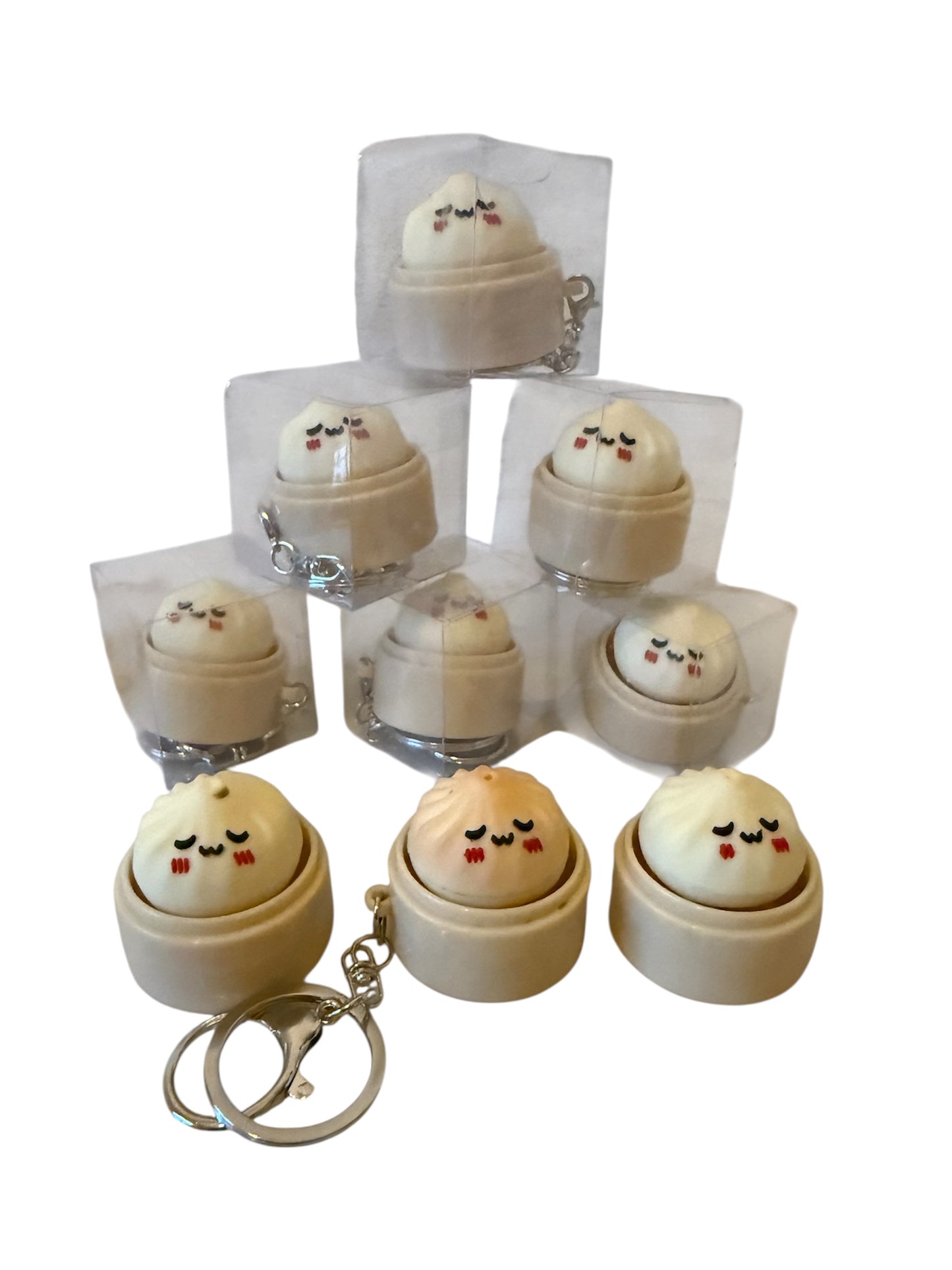 Light up clicky dumplings keychains