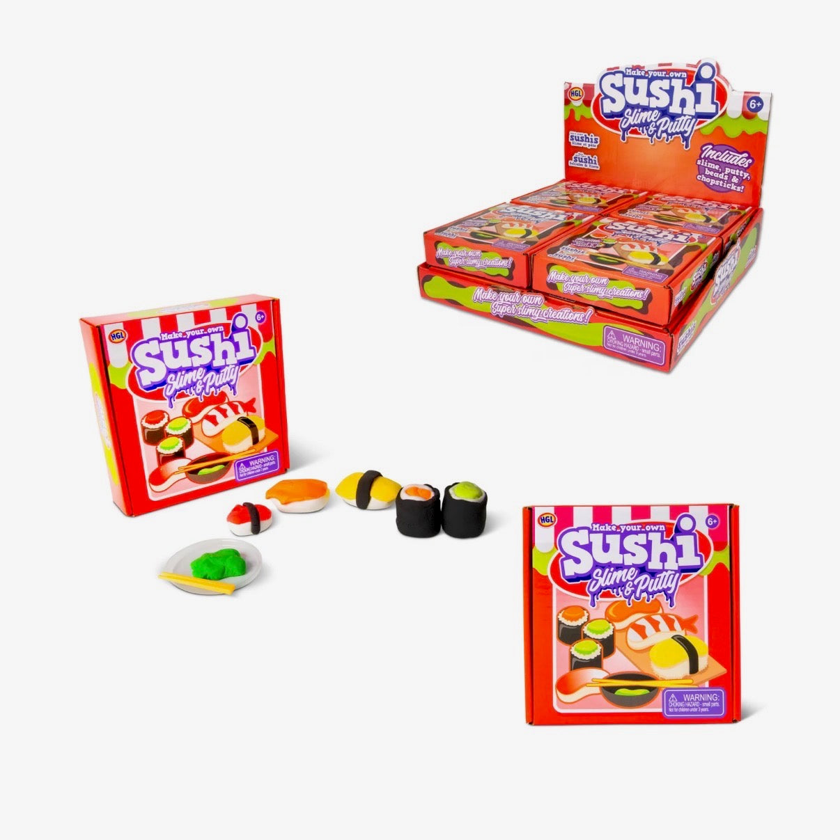 Sushi putty and Slime