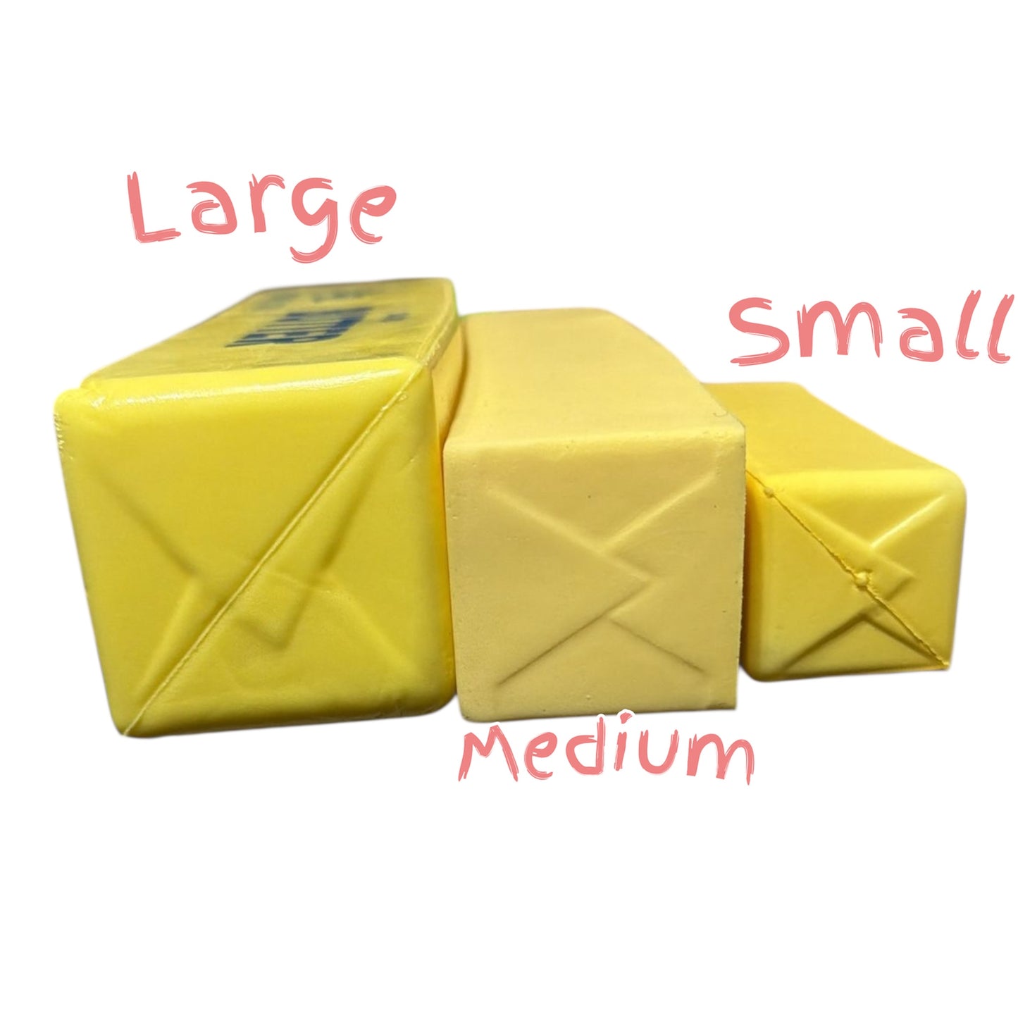 Large, medium and Small squishy butter