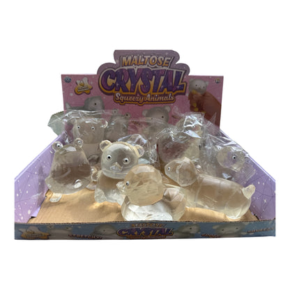 Maltose Squeezy Clear Crystal Animals