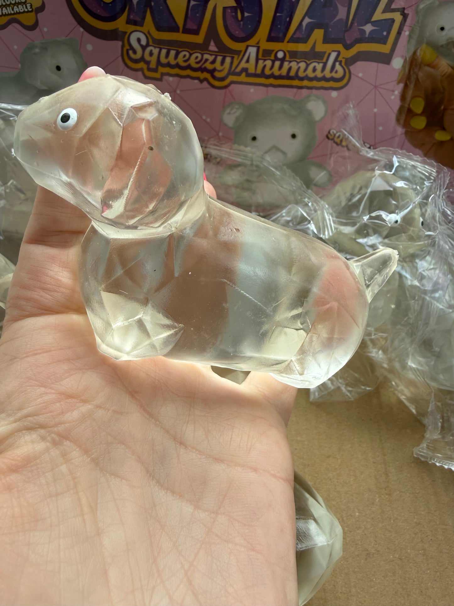 Maltose Squeezy Clear Crystal Animals