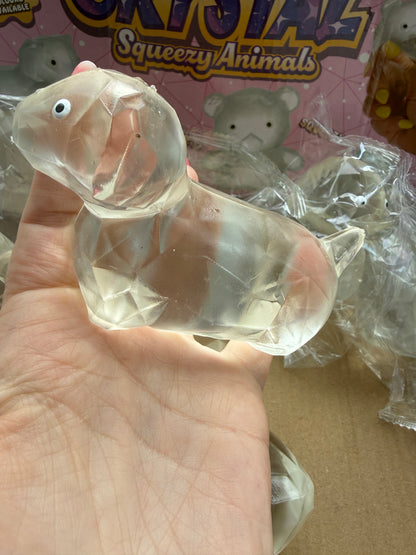 Maltose Squeezy Clear Crystal Animals