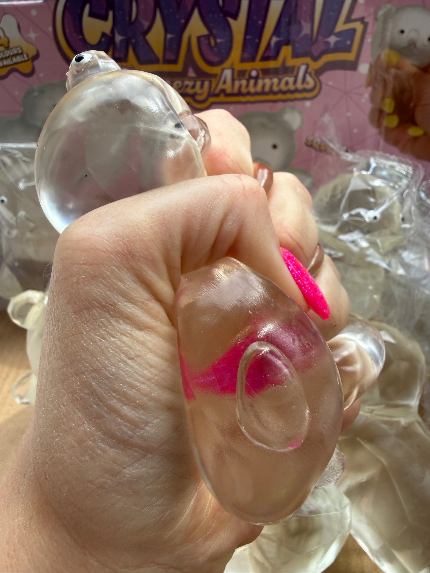 Maltose Squeezy Clear Crystal Animals