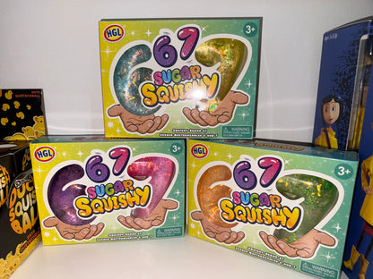 Brand new 2 pack “6 7” sugar filled Squishy