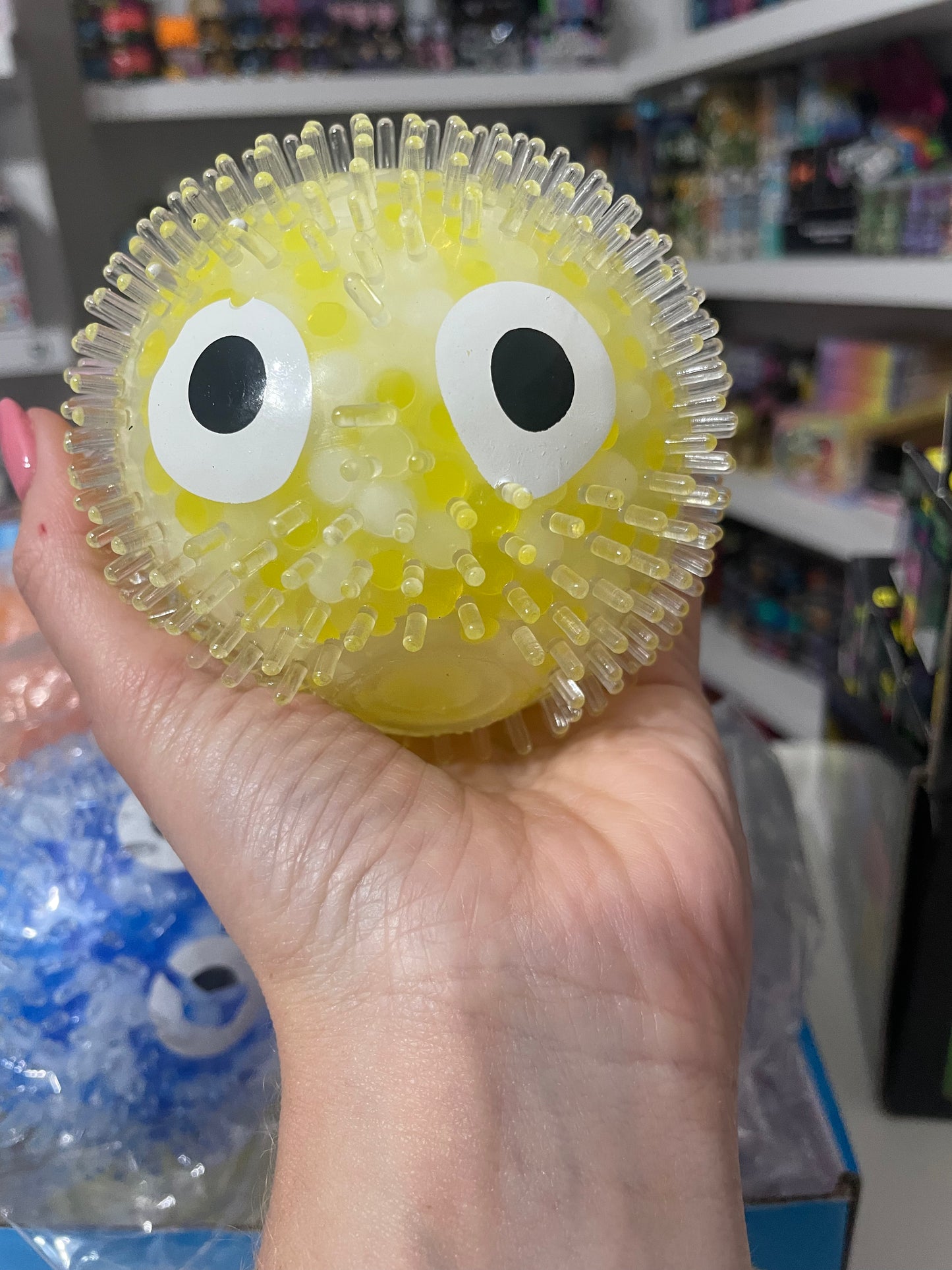 Large orbee filled googled eyes squish