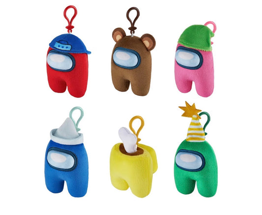 Among us plush bag clip