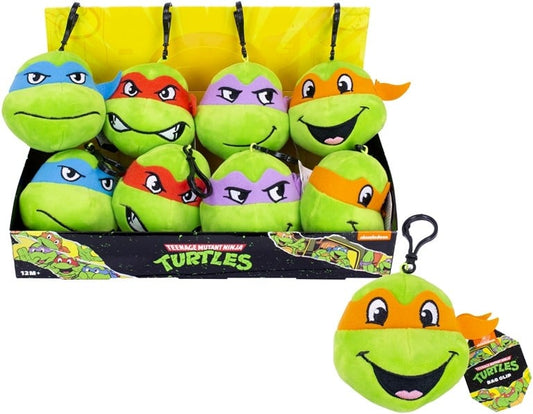 Teenage Mutant Ninja Turtles Soft Toy Bag Clips - 4 Assorted (10cm)