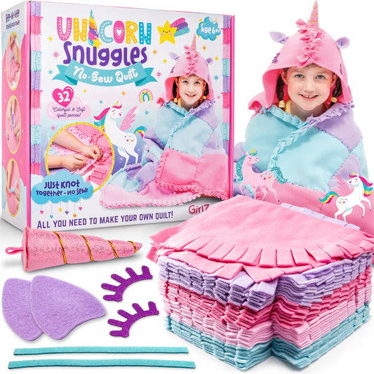 Unicorn snuggle no sew blanket