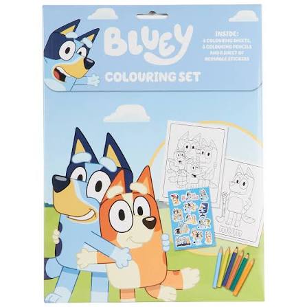 Bluey colouring set