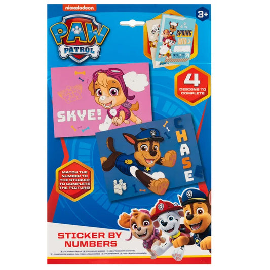 Paw patrol stickers by numbers